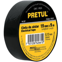 PRETUL - Cinta de aislar pvc 9m x 19mm