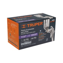 TRUPER - Pistola Para Pintar De Gravedad Lvmp 400 Ml, Boquilla 1.4 Mm