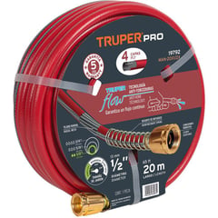 TRUPER - Manguera 20 m, 1/2", super reforzada, 4 capas