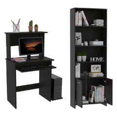 RTA MUEBLES - Combo para oficina jurack, incluye escritorio y biblioteca