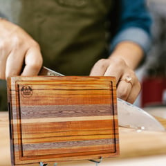 GENERICO - Tabla de picar para asados en madera dura