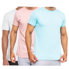 ELEMENTAL STORE - Camisetas para hombre en algodón 100% x 3 unidades.