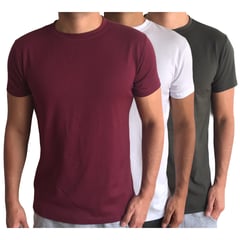 ELEMENTAL STORE - Camisetas para hombre en algodón 100% x 3 unidades.