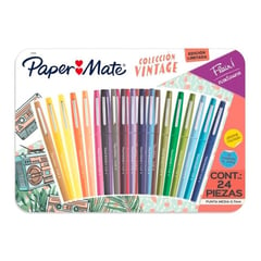 PAPER MATE - Marcadores Permanente Punta Media Vintage X24