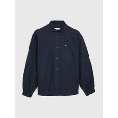 TOMMY HILFIGER - Camisa Niña Con Detalles De Volantes Azul