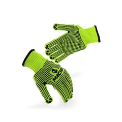 MACHO - Guantes de seguridad neón puntos PVC - 2 CARAS.