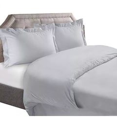 BEDLIFE - Edredón gris claro para cama QUEEN 1.800 hilos