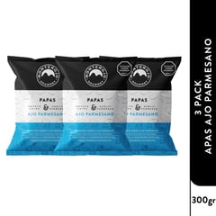 GENERICO - Monte Rojo 3 Pack Papas de Ajo Parmesano 300 gr