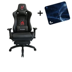 ZER - SILLA GAMER PROFESIONAL 180° 2 COJINES ERGONOMICA NEGRA KYOMI.