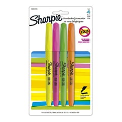 SHARPIE - Resaltadores Permanente Punta Biselada X4 Colores