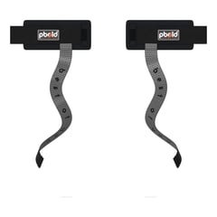 PBOLD - Straps Muñequeras Crossfit Gym Pesas Levantamiento Correas Gris