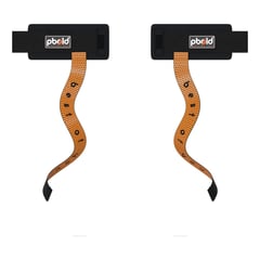 PBOLD - Straps Muñequeras Crossfit Gym Pesas Levantamiento Correas Naranja