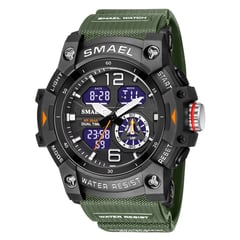 SMAEL - RELOJ HOMBRE - VERDE CAUCHO MILITAR 8007 CAMO