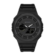 SANDA - RELOJ HOMBRE NEGRO COMPLETO 6016