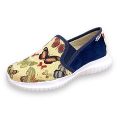 XIAN SHOES - Ultraliviano mariposas azules MUJER