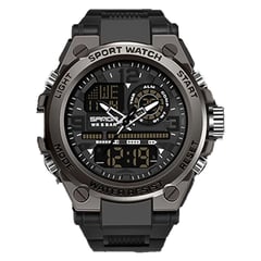 SANDA - RELOJ HOMBRE MILITAR DEPORTIVO NEGRO 6024