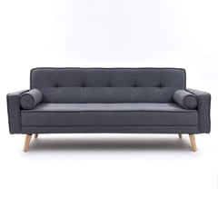 SOFA MARKET - SOFA CAMA EXTRA 3 PUESTOS TELA GRIS