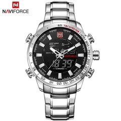 NAVIFORCE - RELOJ NF9093 PLATEADO AZUL DIGITAL