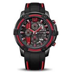 MEGIR - RELOJ HOMBRE NEGRO GOMA M2097G