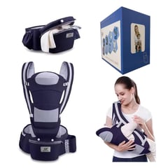 LANZURY IMPORTACIONES - Cargador Canguro Ergonomico Asiento Para Bebe - Azul Oscuro