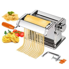 ONE PIXEL - Máquina Inoxidable Para Hacer Pasta 3 En 1 Ambiente Gourmet Gris