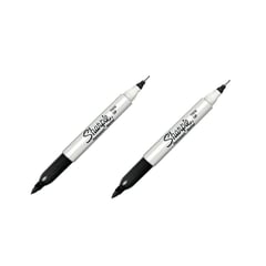 SHARPIE - Marcador Permanente Twin Tip Negro X2 Und