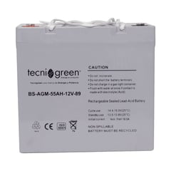 TECNIGREEN - Batería solar 12v 75ah agm recargable tecnigreen.