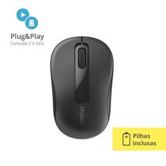 RAPOO - Mouse Inalámbrico Usb M10 Ra007 Negro 1000dpi -