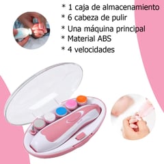 GENERICO - Lima de uñas eléctrica para recién nacidos y niños - ROSADA