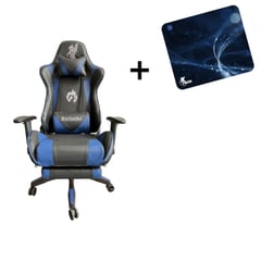 ZER - SILLA GAMER PROFESIONAL 180° 2 COJINES ERGONOMICA KITSUNE AZUL.