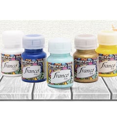 FRANCO ARTE - Kit De Pintura Para Tela 30 Ml X 5 Unidades