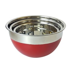 BELIA - SET DE 3 BOWLS DE ACERO INOXIDABLE