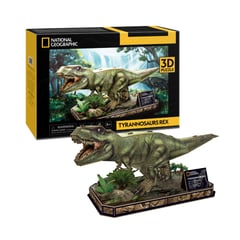 CUBICFUN - Rompe Cabezas 3D Dino T Rex Nat Geo 52 Piezas Cubic Fun