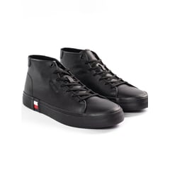 TOMMY HILFIGER - Tenis Th Modern Altas Con Logo Hombre Negro