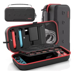 GENERICO - Estuche Rígido Nintendo Switch/oled Y Accesorios + 20 Slots