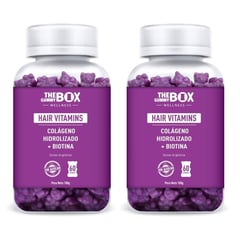 THE GUMMY BOX - combo x2 Gomitas suplementos vitaminas para cabello colágeno y biotina