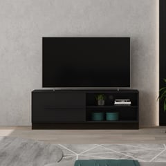 BERTOLINI - Mueble para TV 60 Hawai en MDP Puerta Corrediza Negro