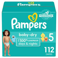 PAMPERS - Pañales Baby Dry Talla 5 / 112 Unidades 314425