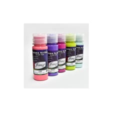 FRANCO ARTE - Pintura Acrílica, Al Frío, X 60 Ml X 5 Colores