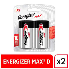 ENERGIZER - Pila Bateria Alcalina Max D2 Energizer Tipo D2 E95BP E0622500