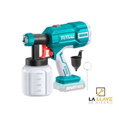 TOTAL - Pistola para pintar Inalámbrica + Batería 20V 2 Amp + Cargador