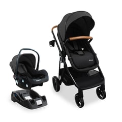 BEBESIT - Coche Para Bebe Moises Portabebe+Base Cosmos Negro