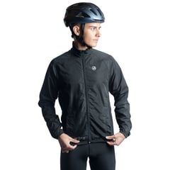 ARMAZI SPORT - CHAQUETA ROMPEVIENTOS CICLISMO RUTA MTB BIKE CYCLING NEGRA