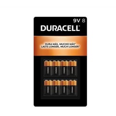 DURACELL - Pilas Cuadradas 9v Alcalinas Pack De 8 Baterias 80283