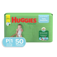 HUGGIES - Pañales Active Sec Etapa 1P 50U