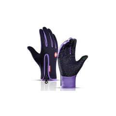 GENERICO - Guantes térmicos invierno ciclismo Morado M