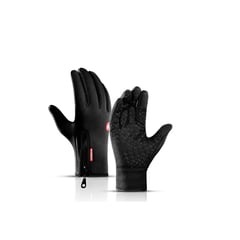 GENERICO - Guantes térmicos invierno ciclismo Negro S