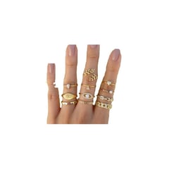 GENERICO - Set de anillos vintage moda