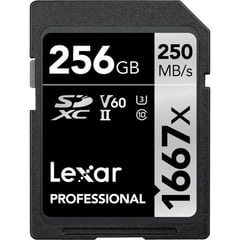 LEXAR - Memoria SDXC UHS-II V60 256Gb 250Mbps 1667x