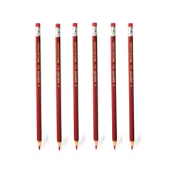 FABER CASTELL - Lapiz Rojo Chequeo Triangular x6 unidades Faber-Castell